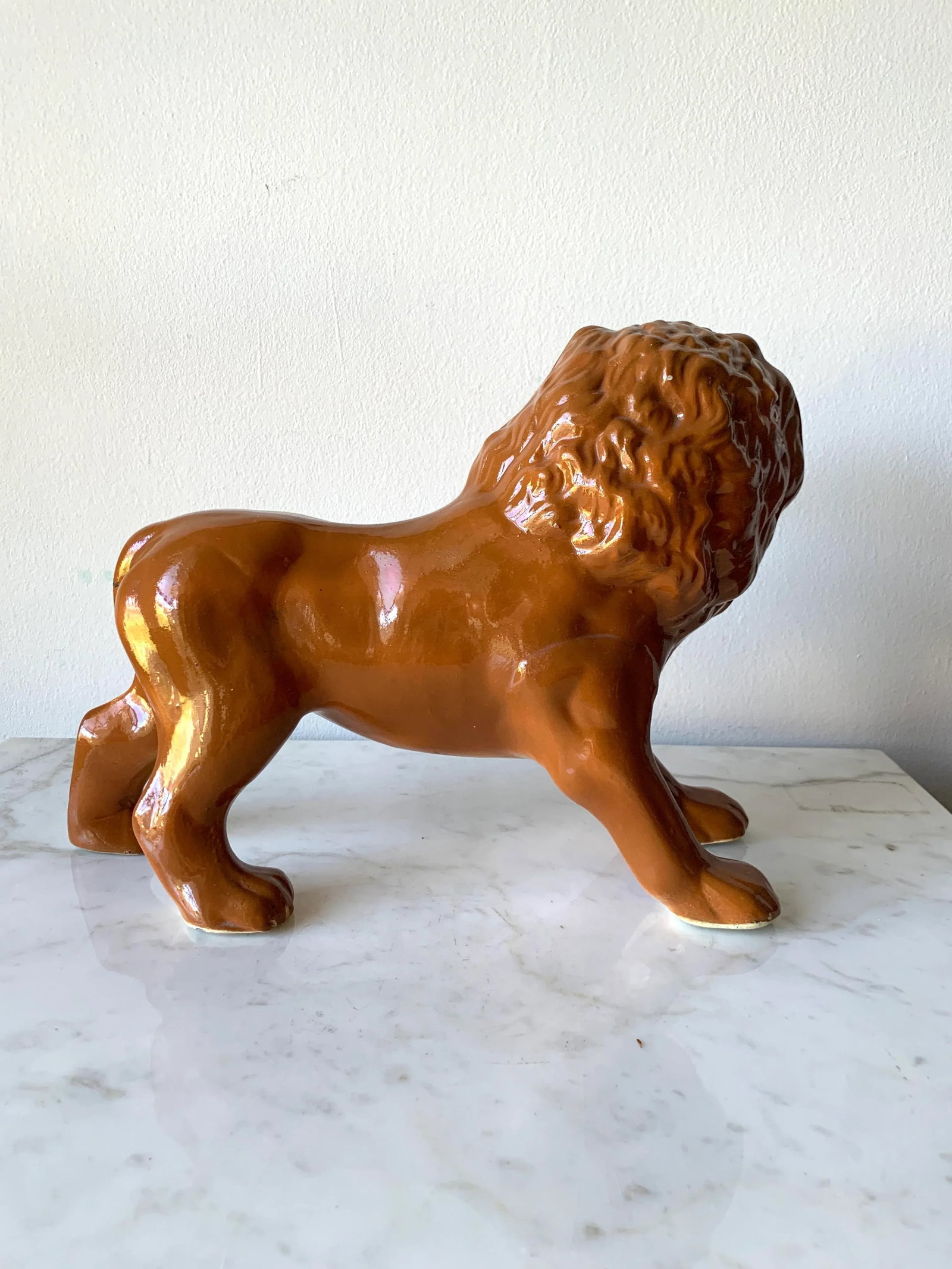 19th Century Standing Lion Staffordshire Figure, Circa 1880 - 4