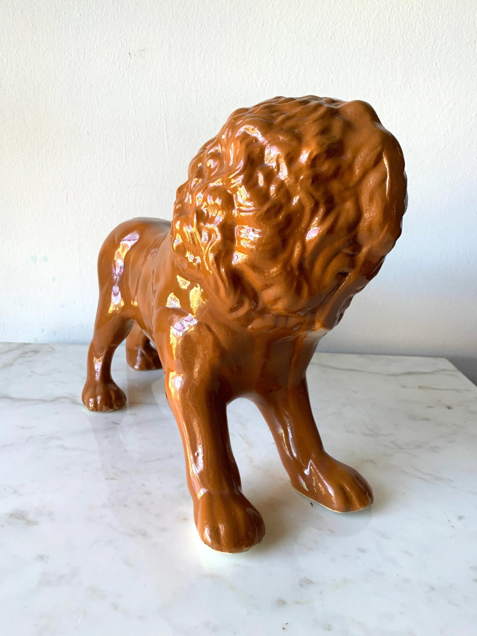 19th Century Standing Lion Staffordshire Figure, Circa 1880 - 5