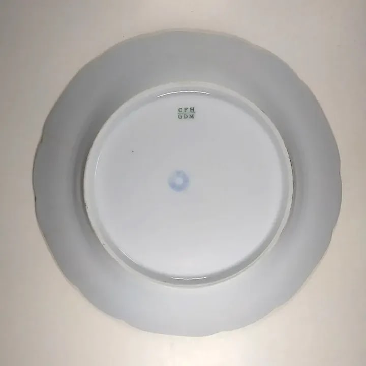 Cfh Gdm Haviland Limoges Fish Plates Hand Painted Set of 6 Gilt-Edge, 1882-1890 - 11