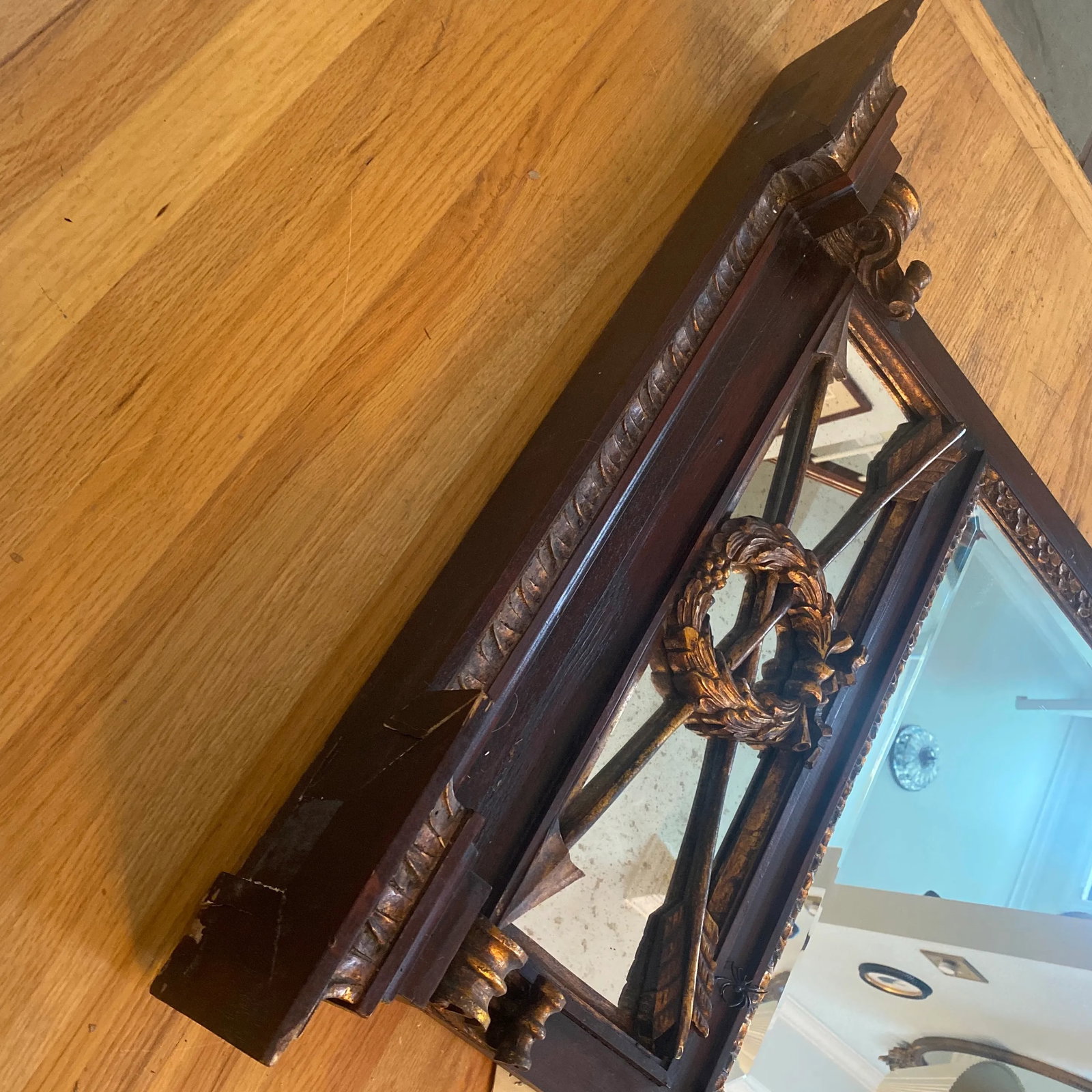 Late 20th Century Labarge Louis XVI Trumeau Mirror - 10