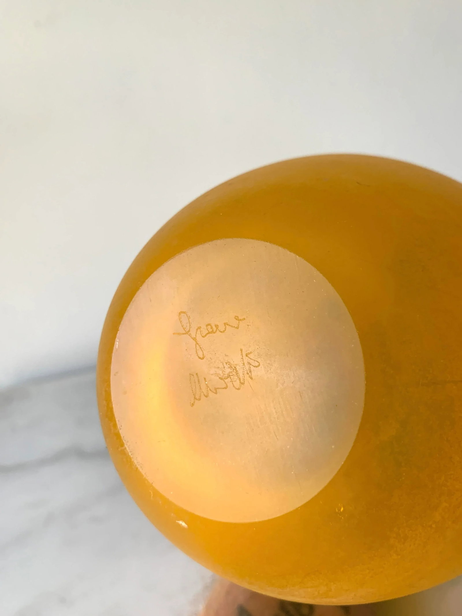 Vintage Lemon Yellow Murano Italian Art Glass Scavo Vase by Franco Moretti - 9
