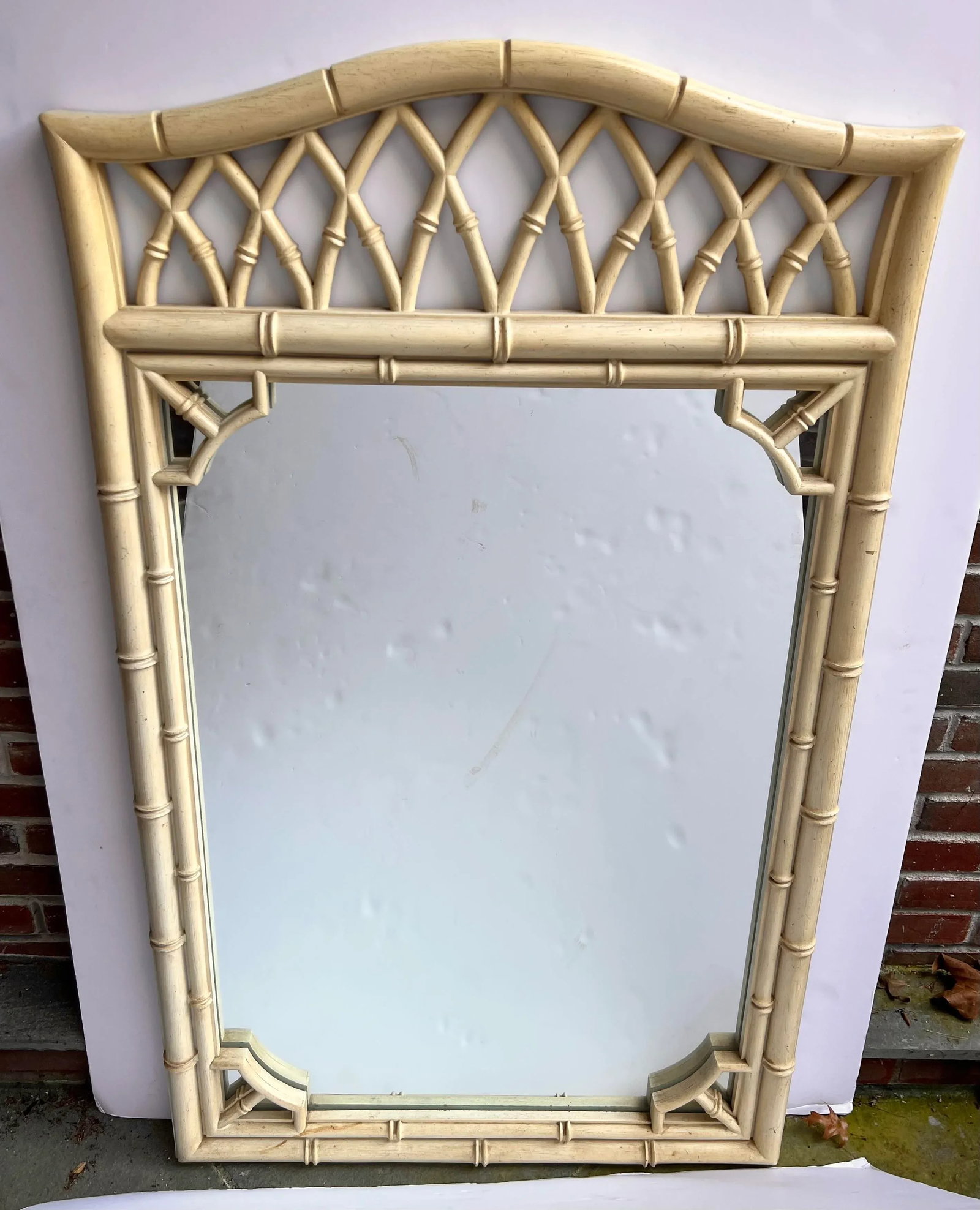 Vintage Faux Bamboo Mirror - 2