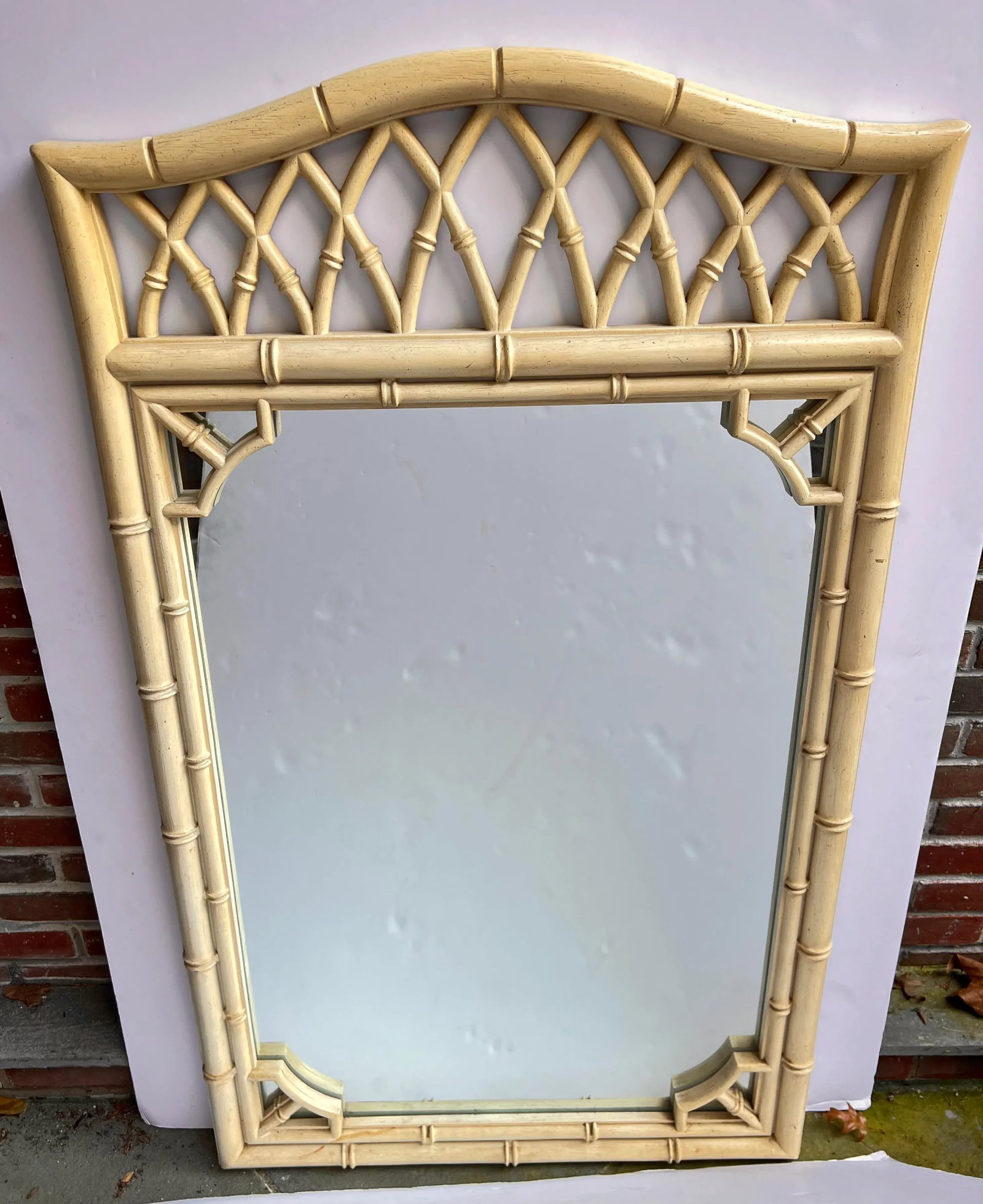 Vintage Faux Bamboo Mirror - 3
