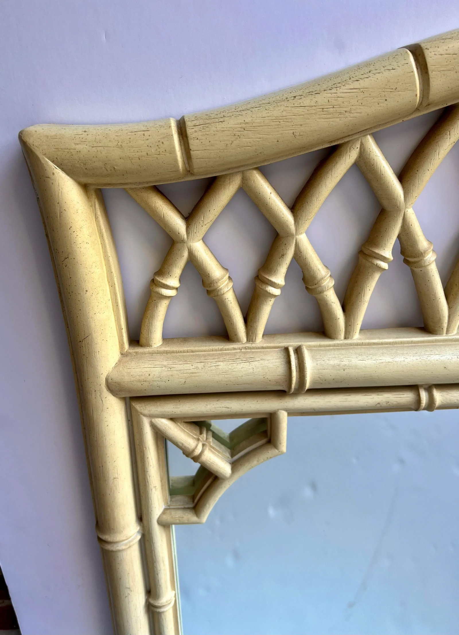 Vintage Faux Bamboo Mirror - 4