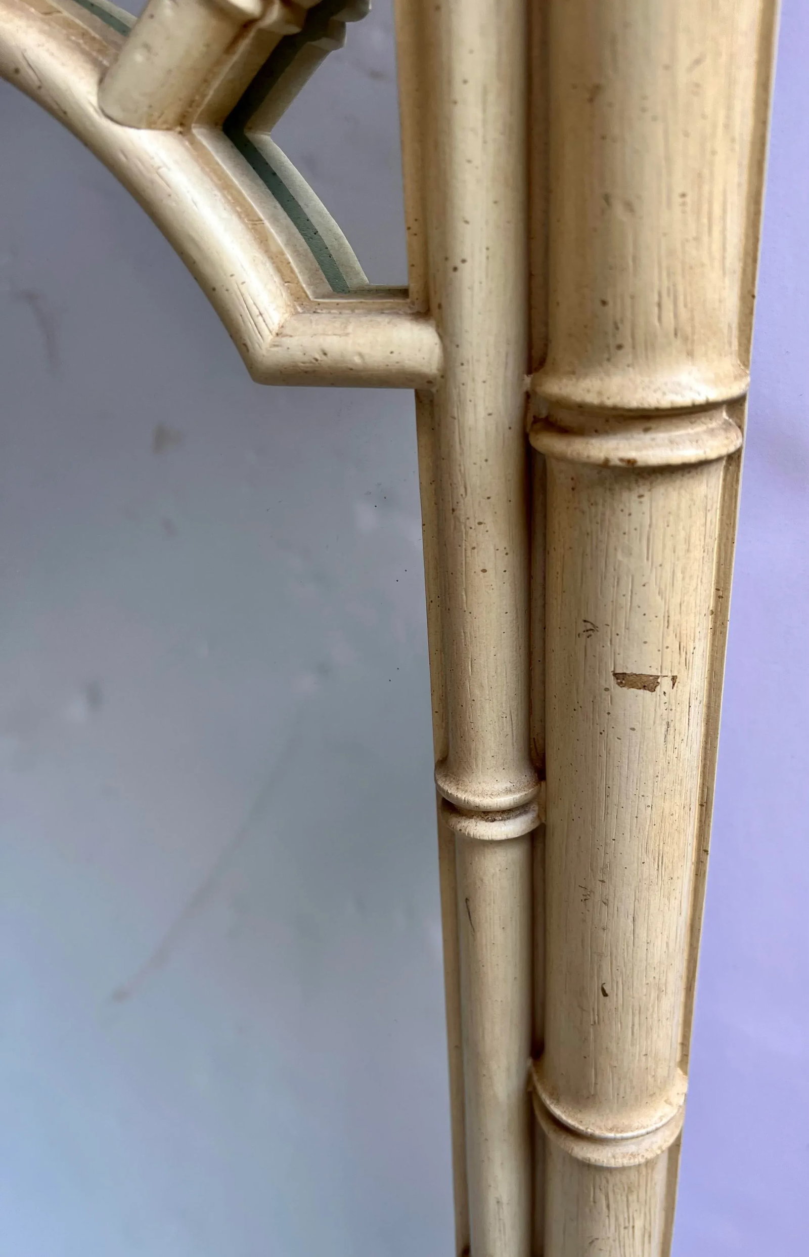 Vintage Faux Bamboo Mirror - 5