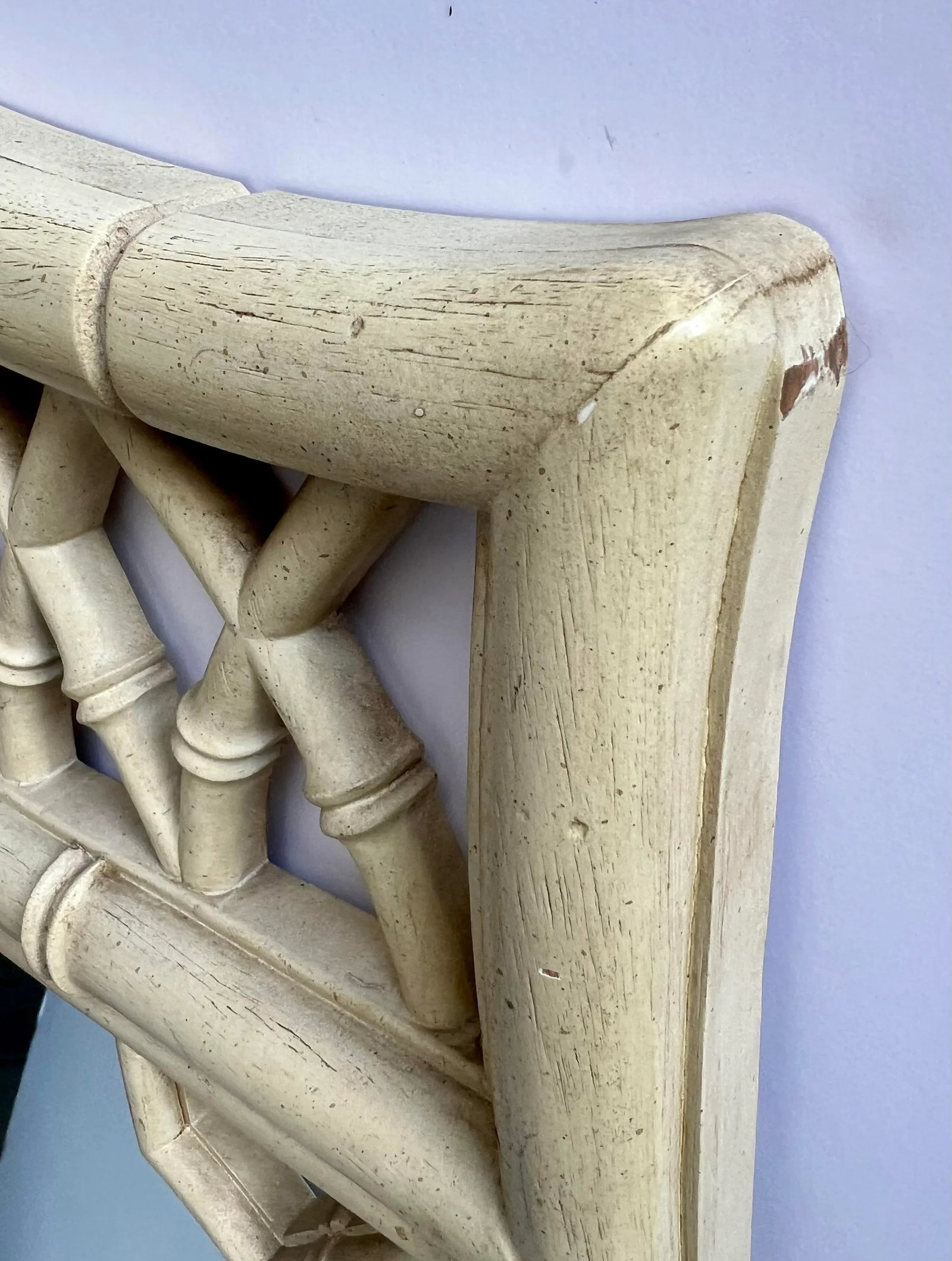 Vintage Faux Bamboo Mirror - 6