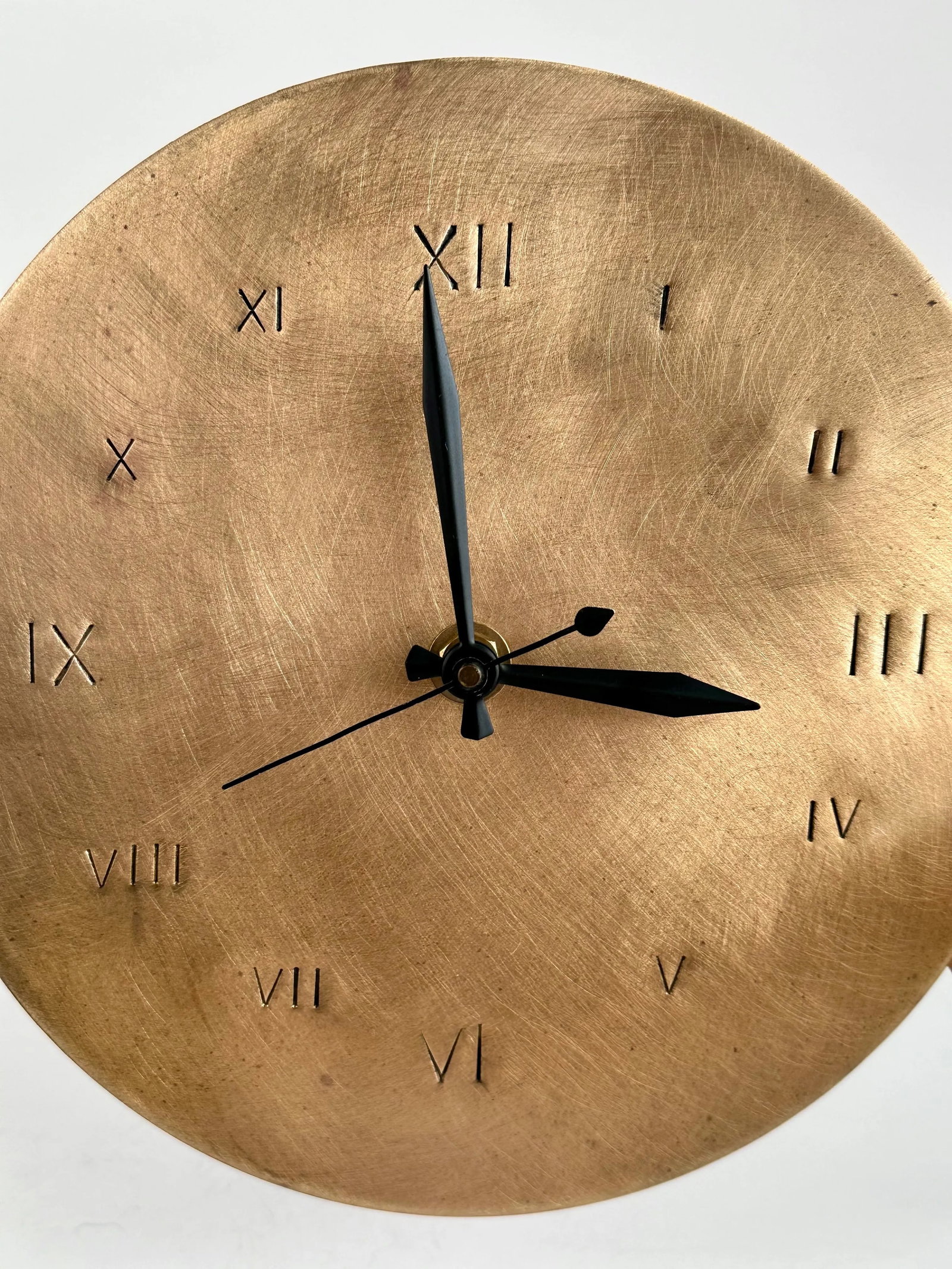 Brushed Copper Mantel Clock by Christopher Poehlmann 1993 - 4