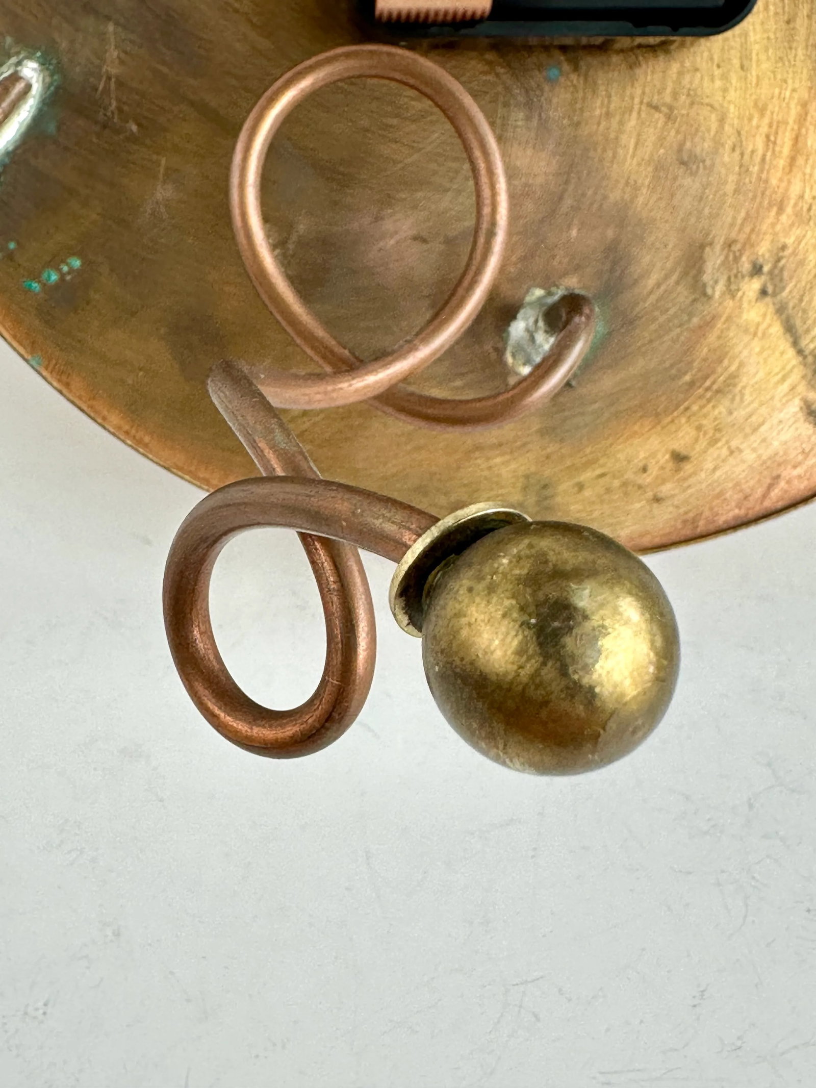Brushed Copper Mantel Clock by Christopher Poehlmann 1993 - 5