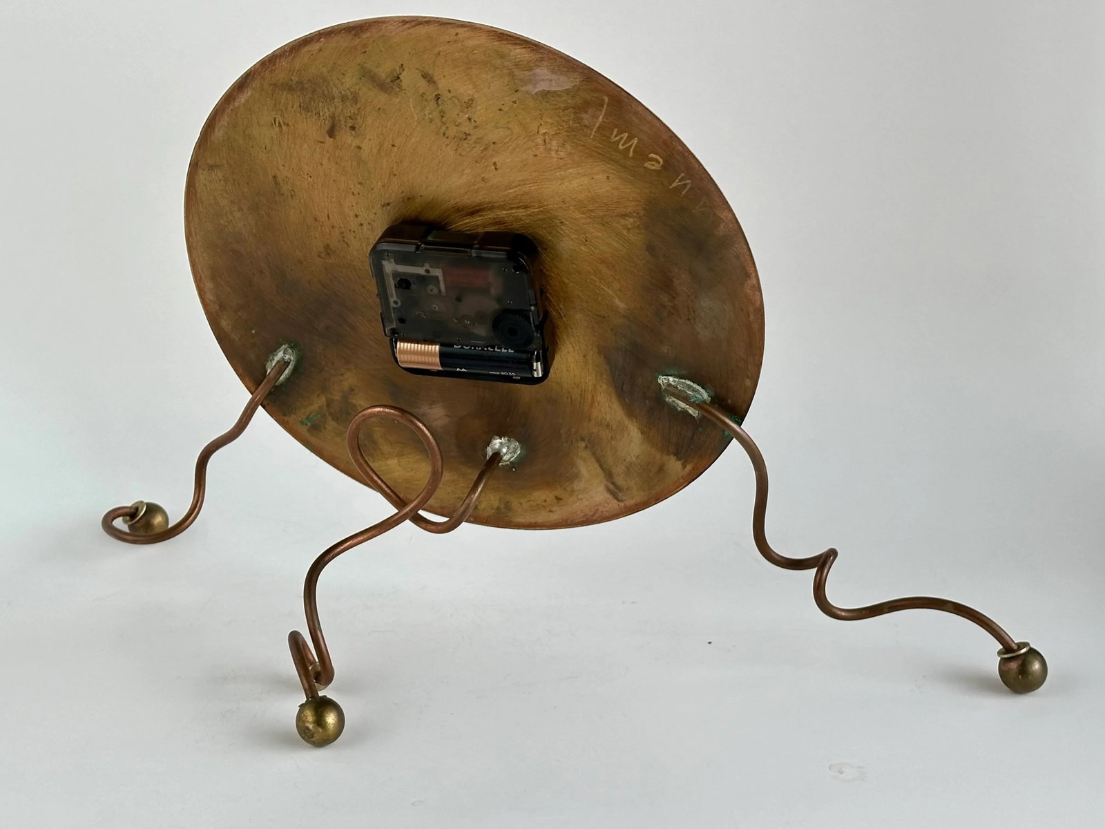 Brushed Copper Mantel Clock by Christopher Poehlmann 1993 - 6