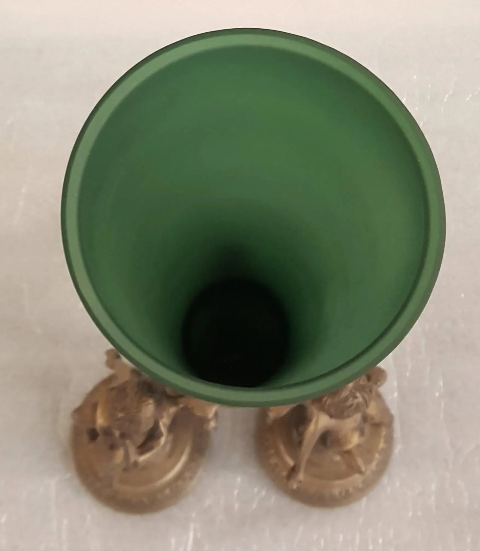 Maitland Smith Green Glass and Brass Epergne - 2