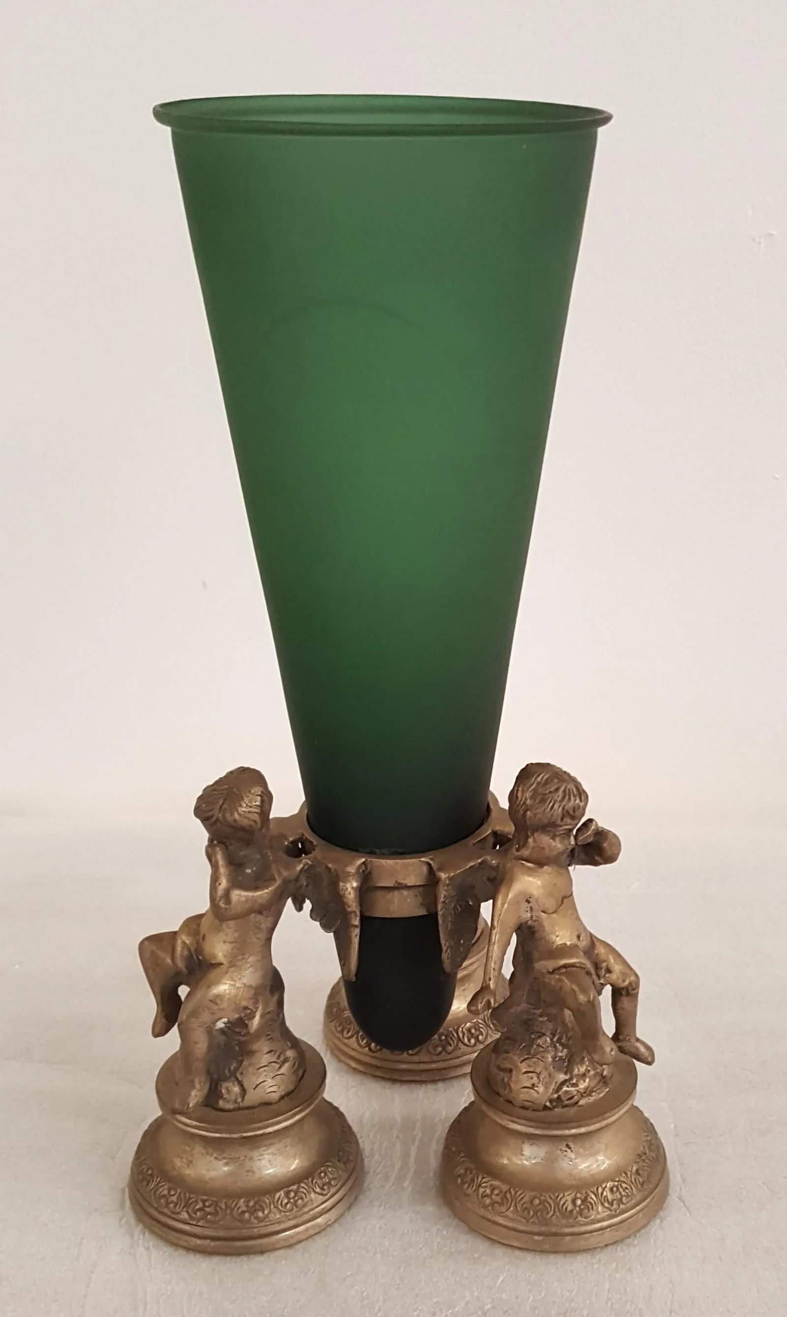 Maitland Smith Green Glass and Brass Epergne - 8