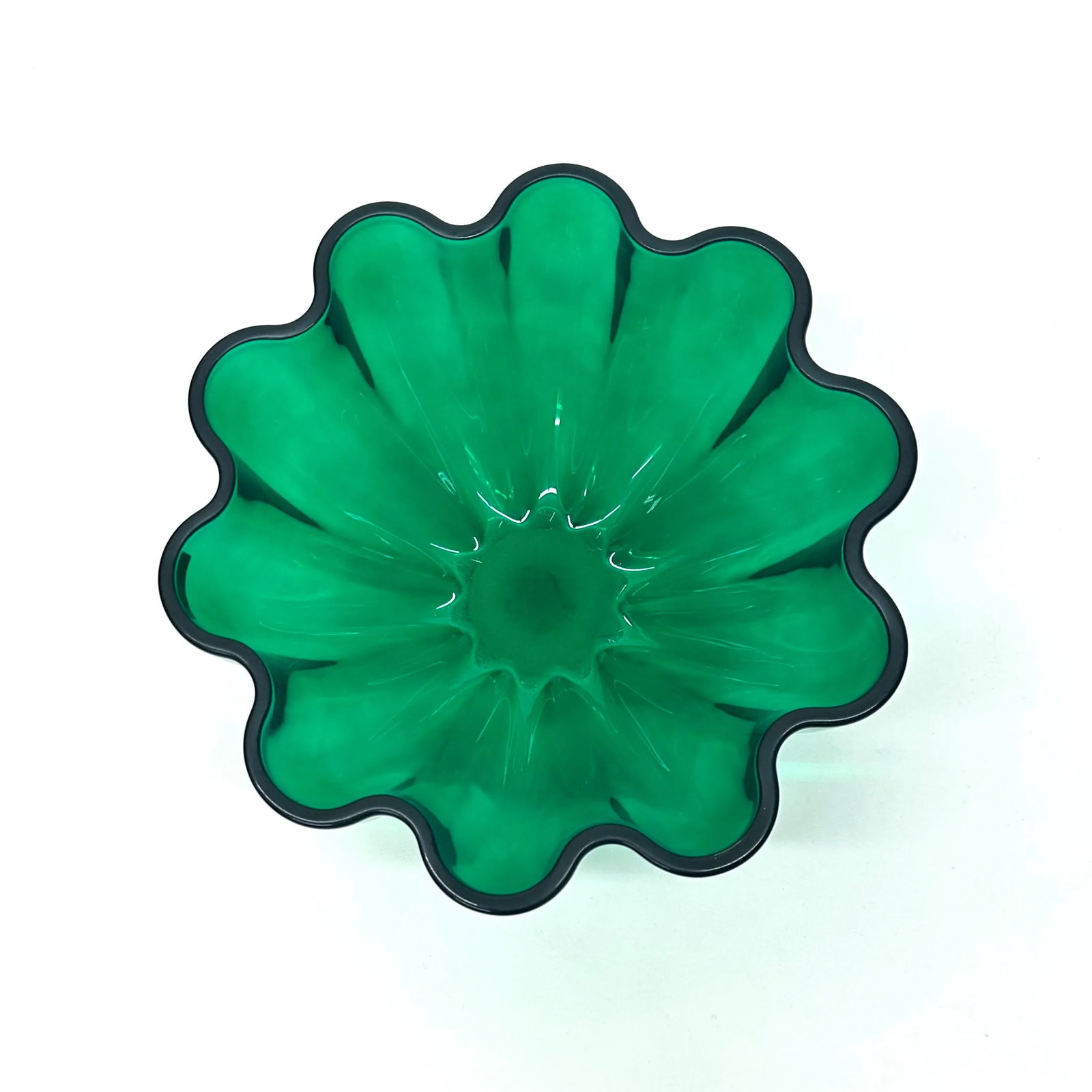 Emerald Green Fluted Glass Bowl Curation, Ft. Villeroy & Boch - Group of 3 - 6