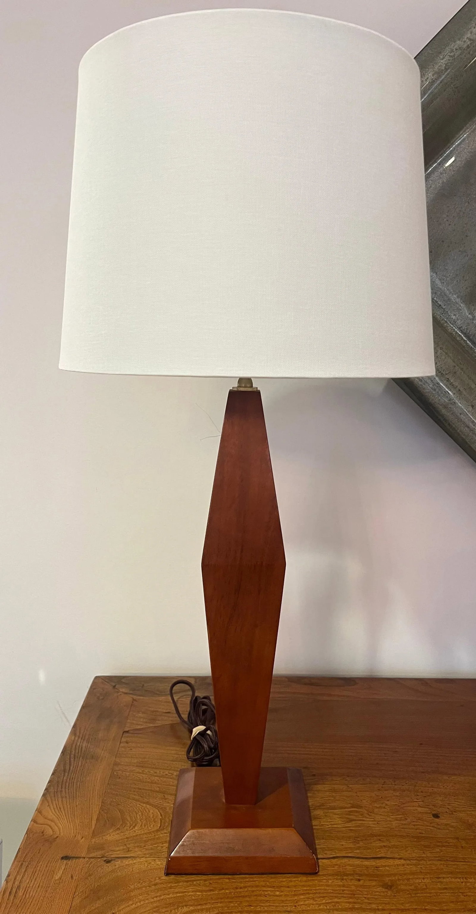 American Art Deco 1940s Wood Table Lamps - A Pair - 10