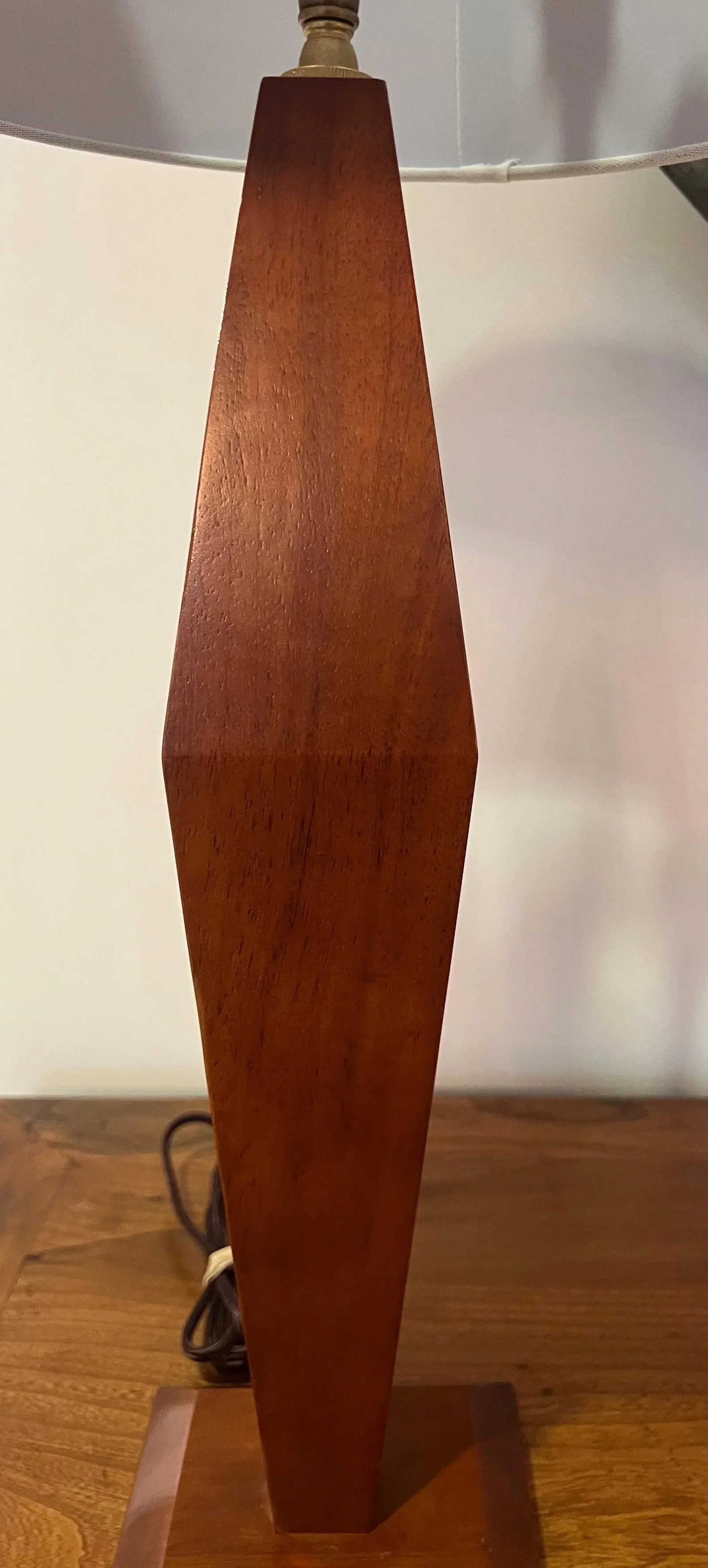 American Art Deco 1940s Wood Table Lamps - A Pair - 2