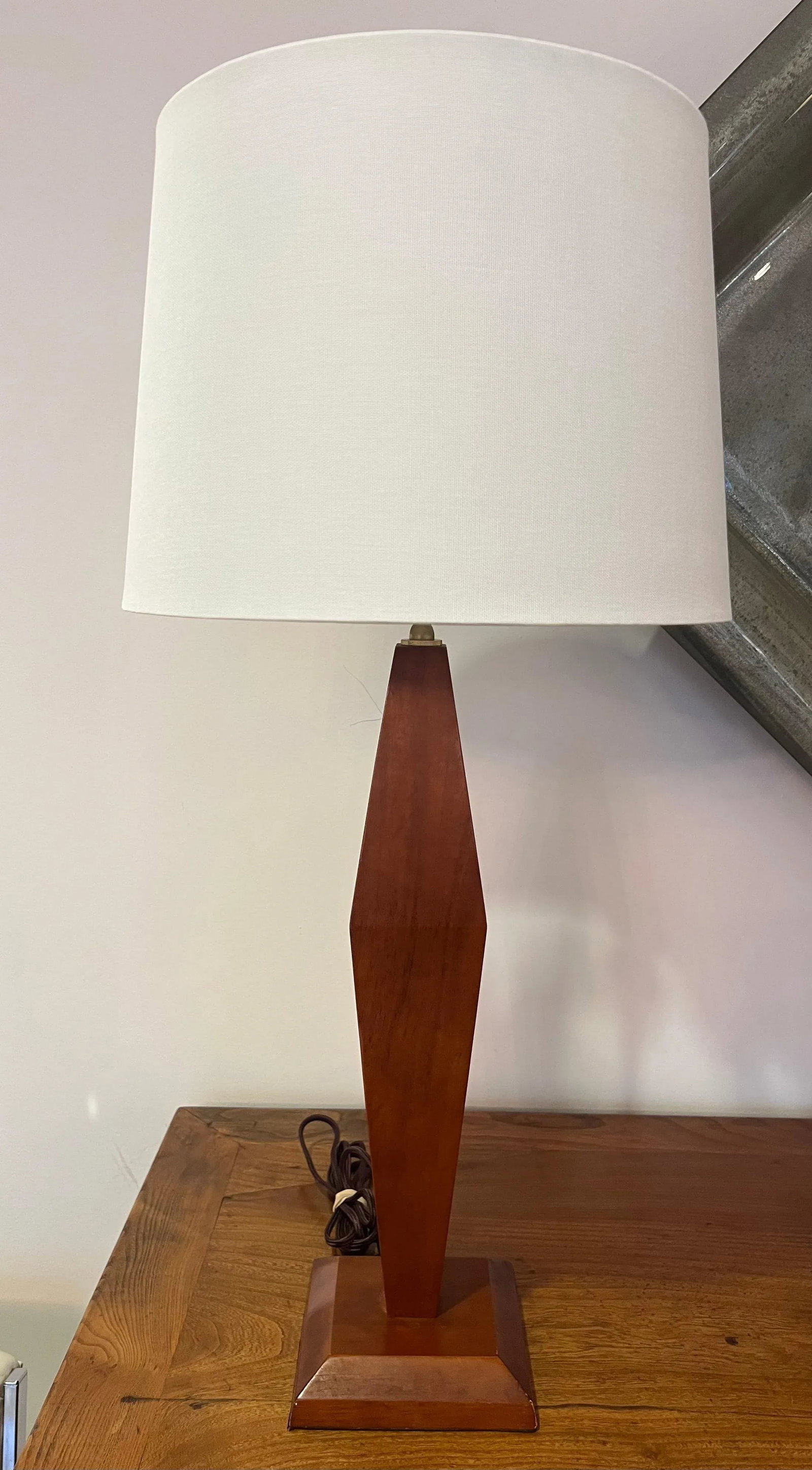 American Art Deco 1940s Wood Table Lamps - A Pair - 6