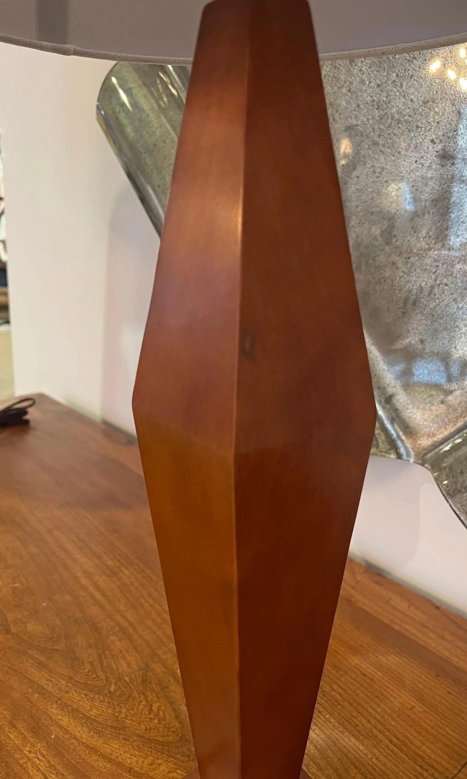 American Art Deco 1940s Wood Table Lamps - A Pair - 8
