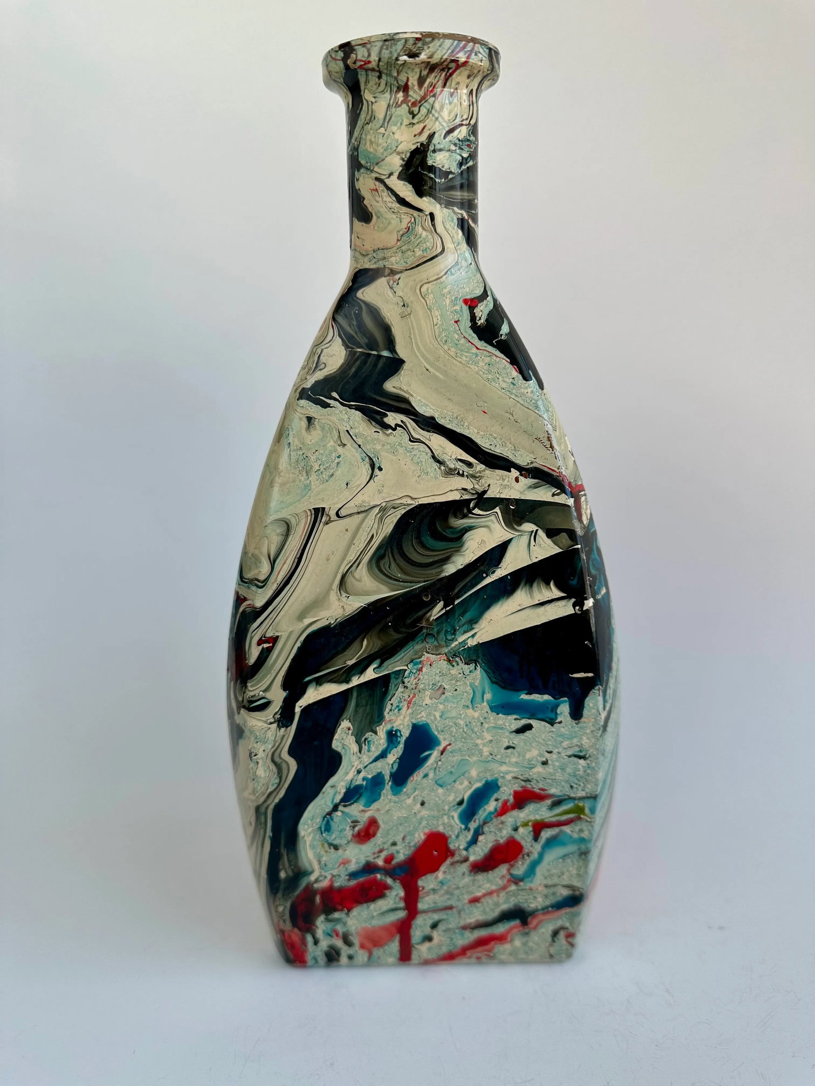 Americana Faux Marble Coated Glass Bottles - a Pair - 6