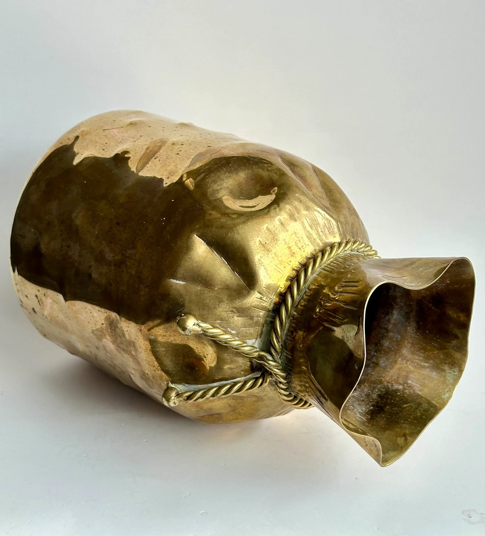 Trompe l'Oeil Brass Money Bag Vase - 3