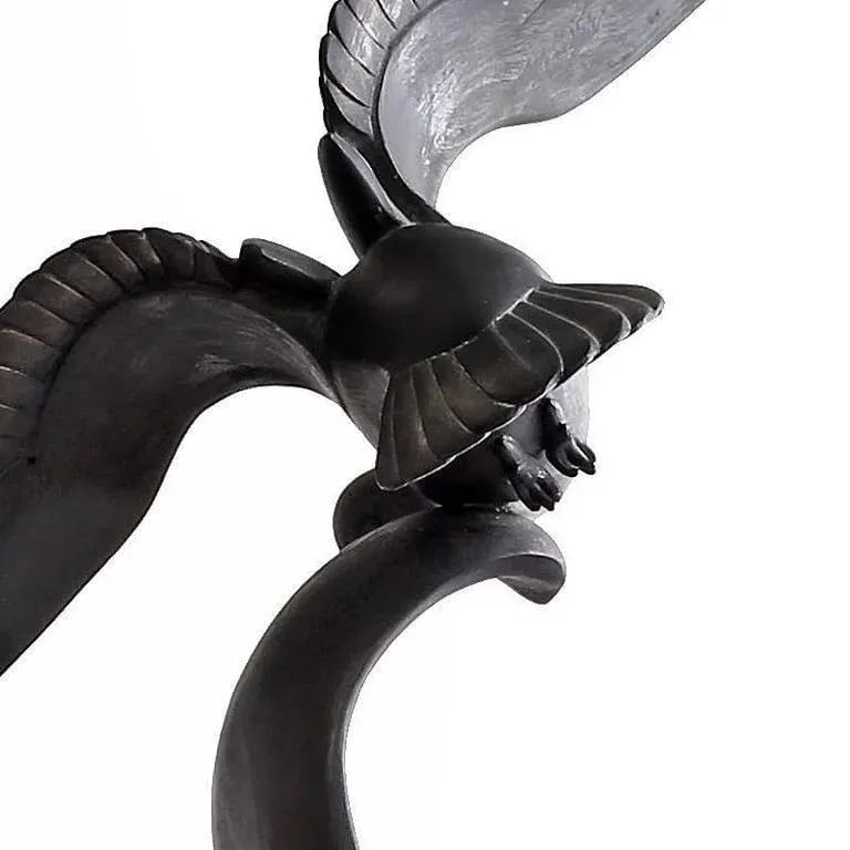 Vintage Mid-Century Art Deco Style Bronzed Spelter Seagull Sculpture - 4