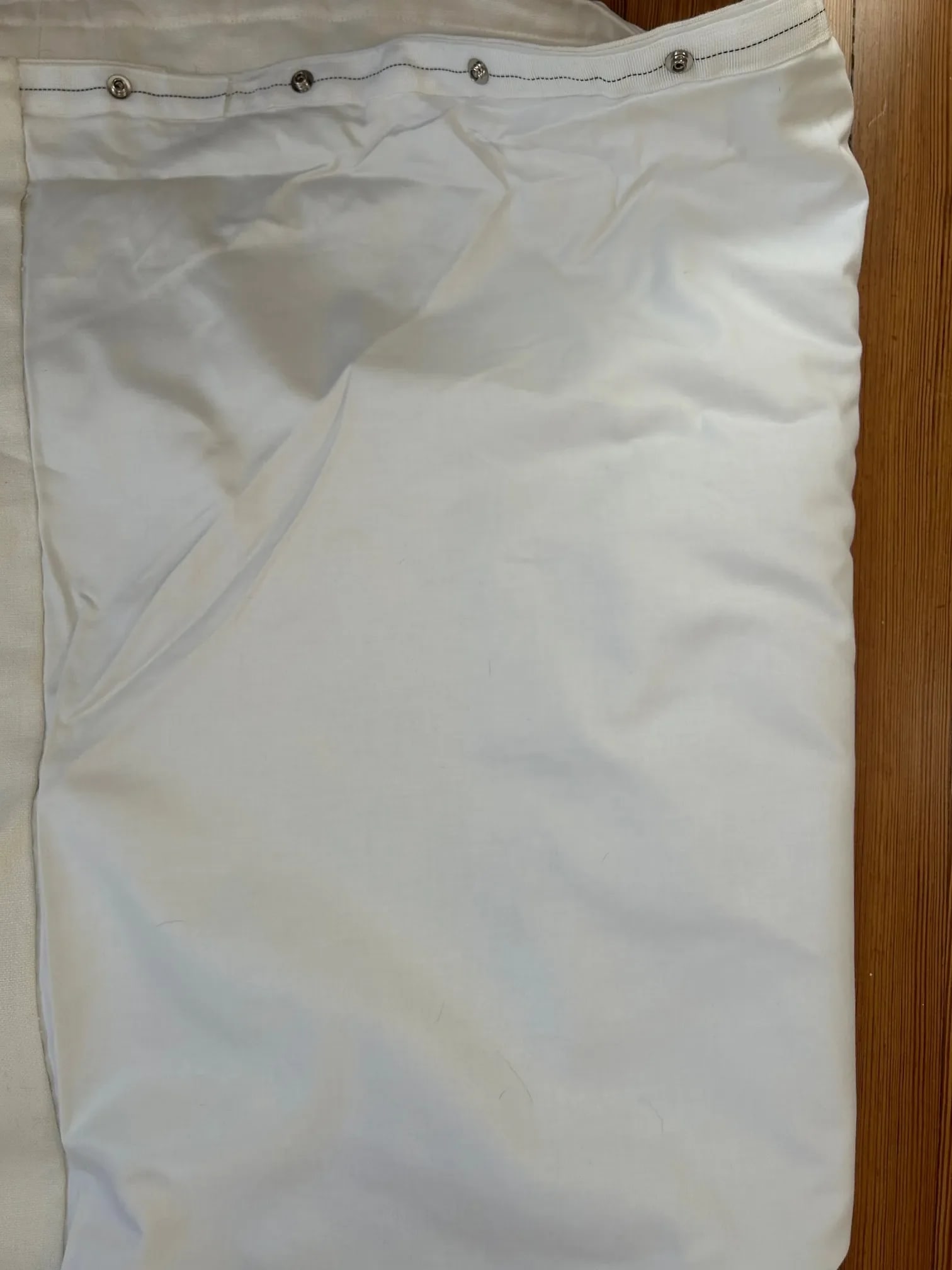 White Duralee Pinch Pleat Curtain Drapes - Pair of 2 - 3