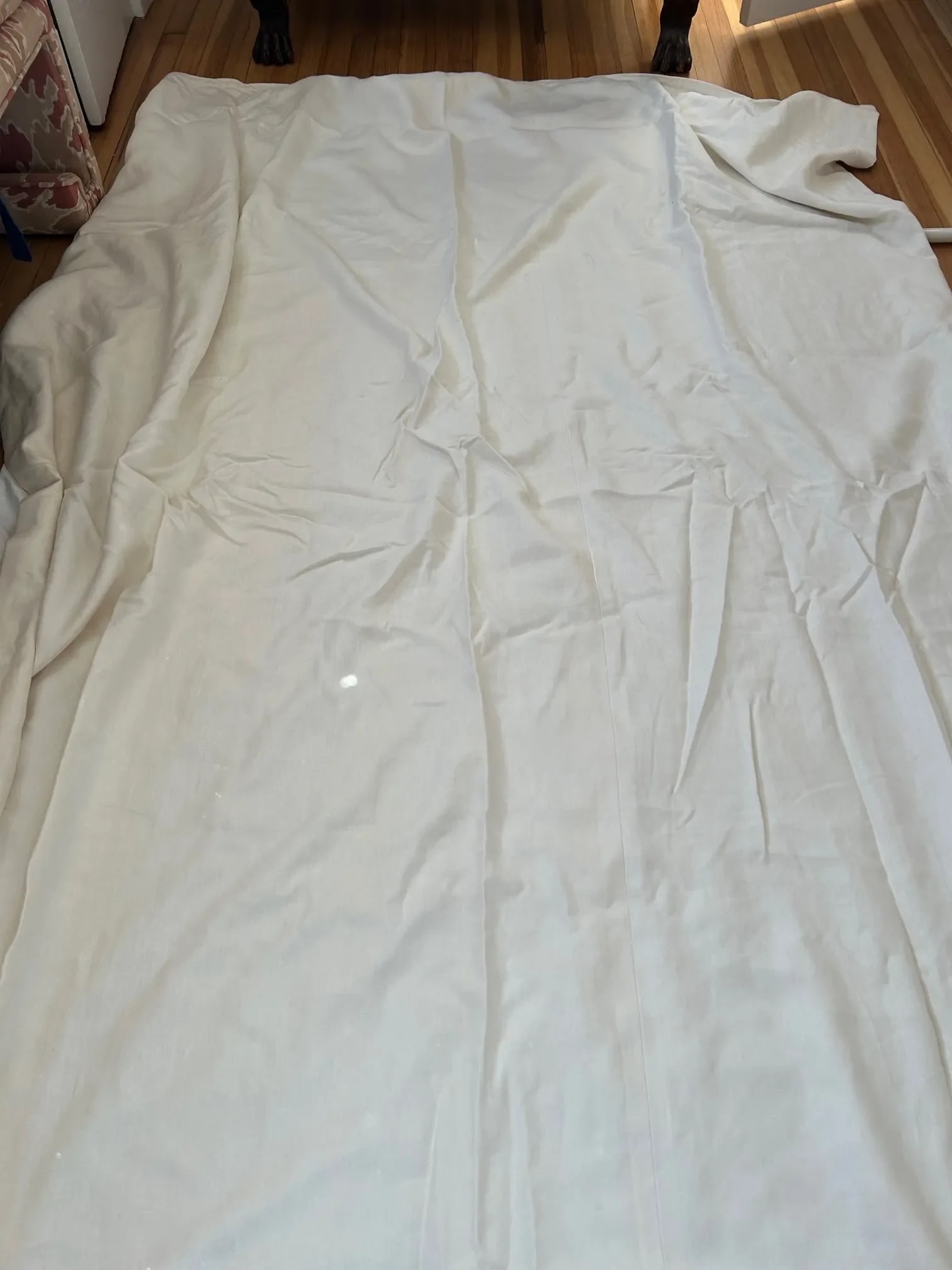White Duralee Pinch Pleat Curtain Drapes - Pair of 2 - 7