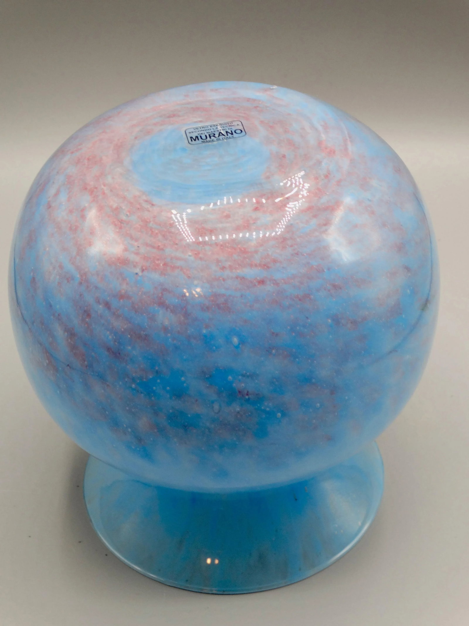 Italian Hand Blown Murano Vetro Eseguito Vase / Italian Modern / Hollywood Regency - 5