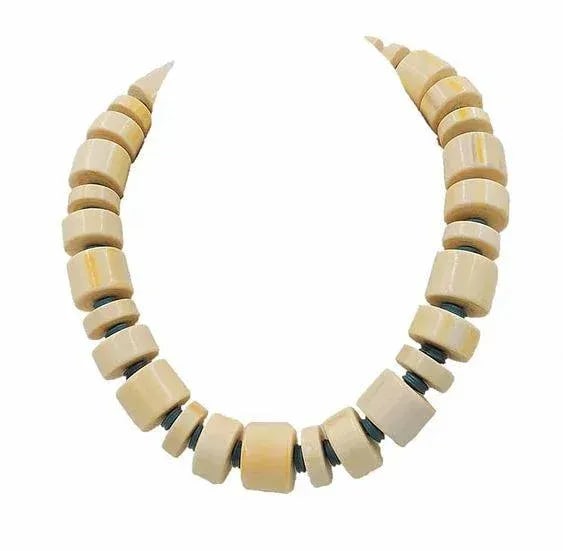 Vintage Signed Monet Beaded Ad Piece Necklace, 1982 - 8