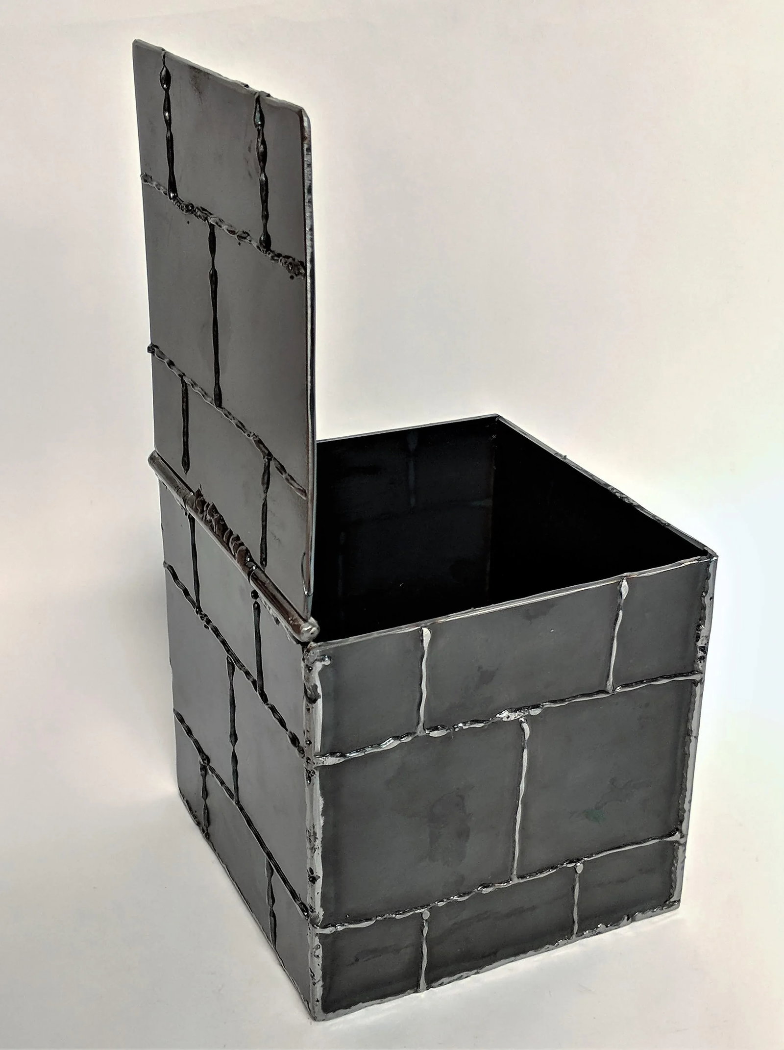 Brutalist Metal Box Hand Welded Box - 10