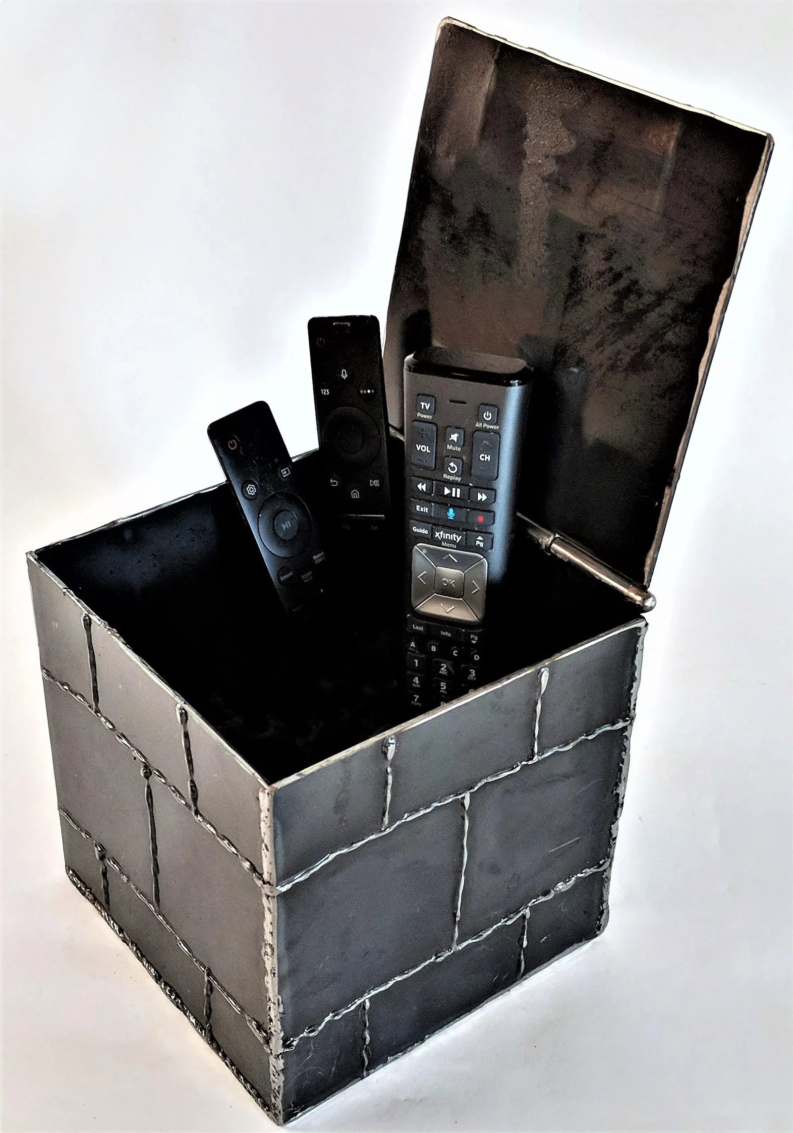 Brutalist Metal Box Hand Welded Box - 12