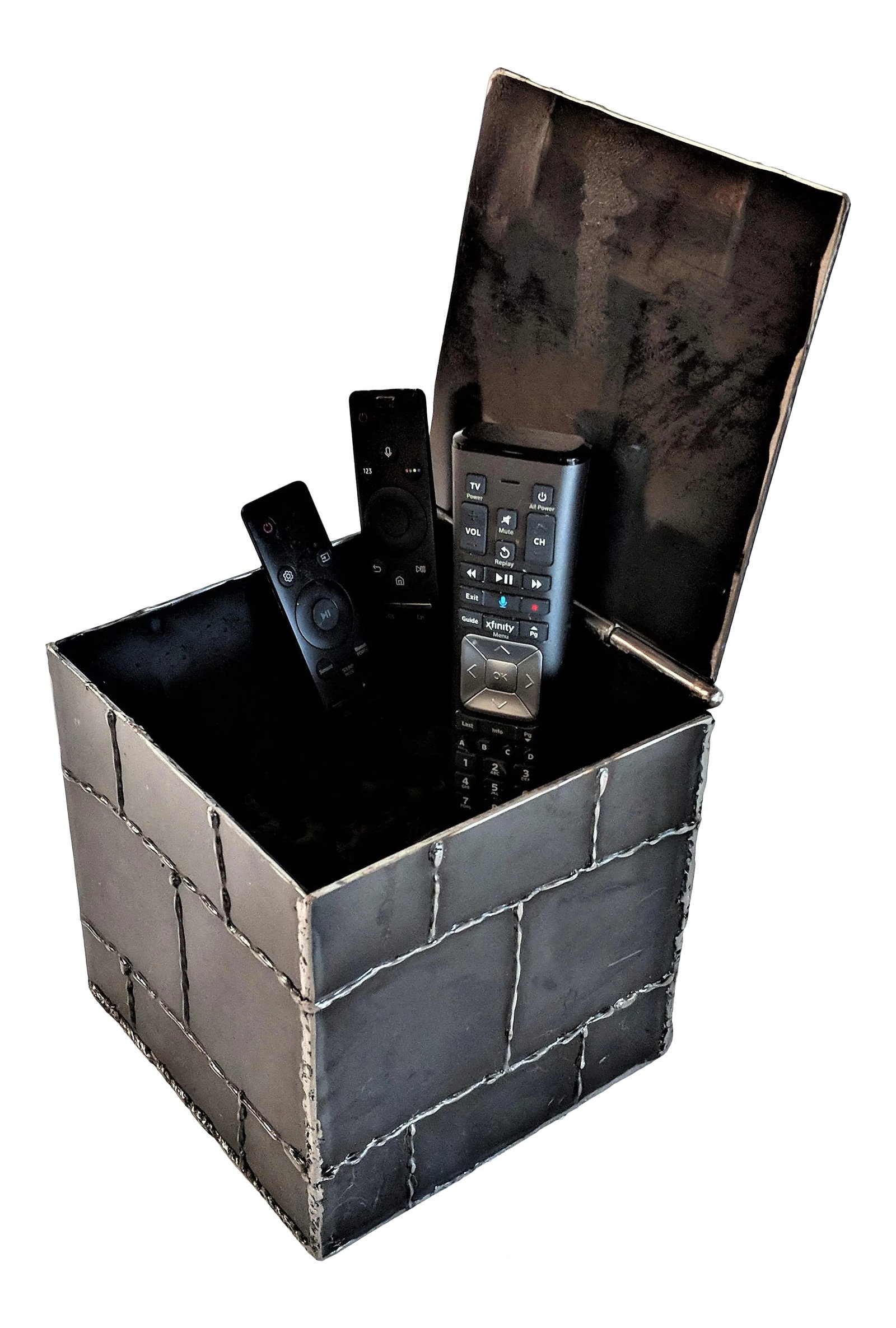 Brutalist Metal Box Hand Welded Box - 2