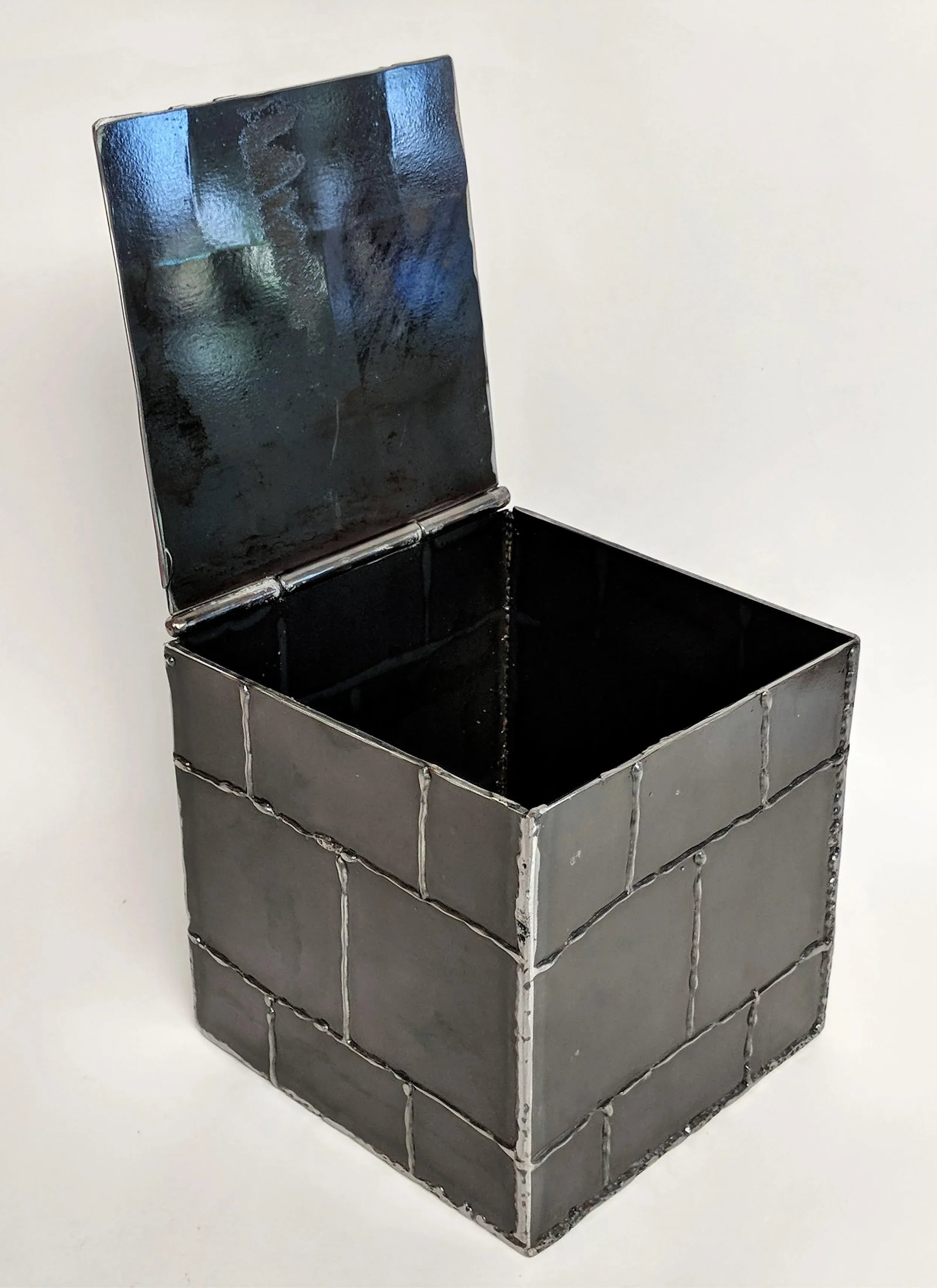 Brutalist Metal Box Hand Welded Box - 3