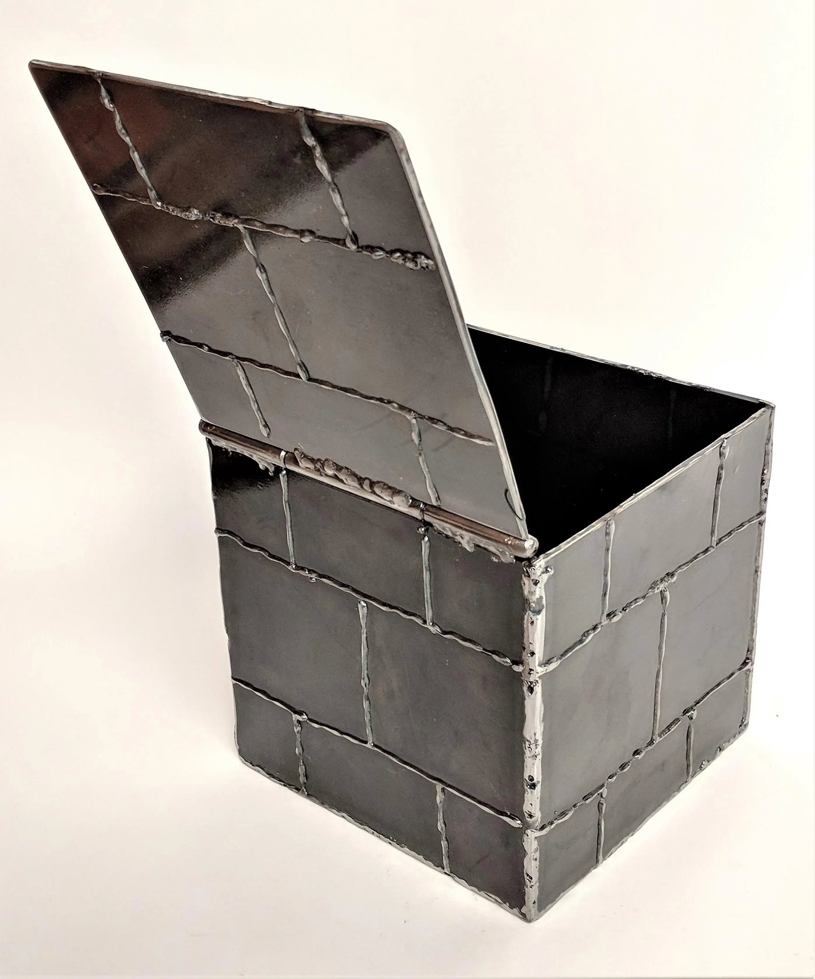 Brutalist Metal Box Hand Welded Box - 4