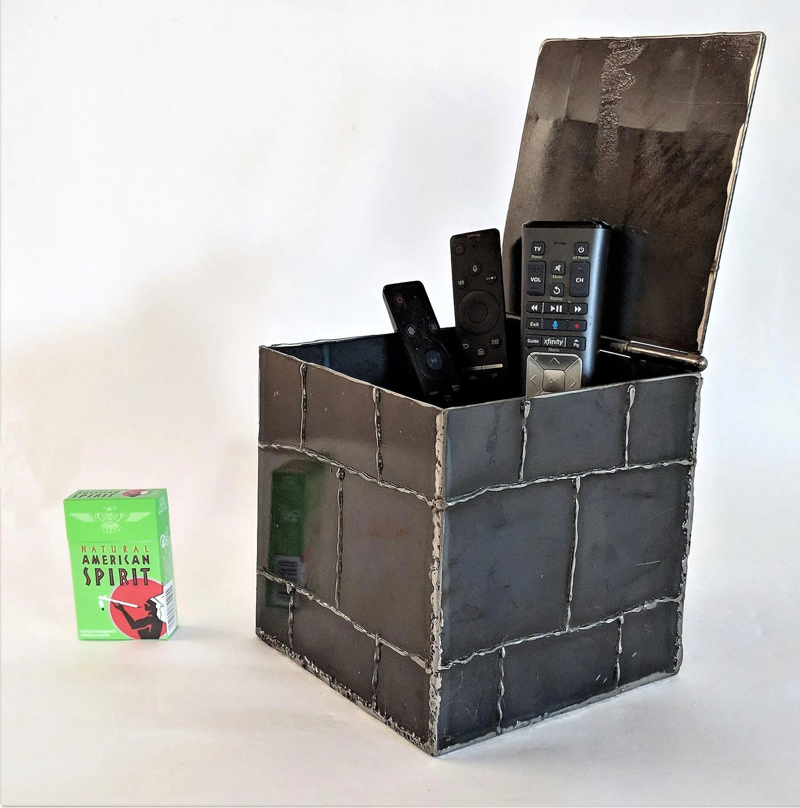 Brutalist Metal Box Hand Welded Box - 5