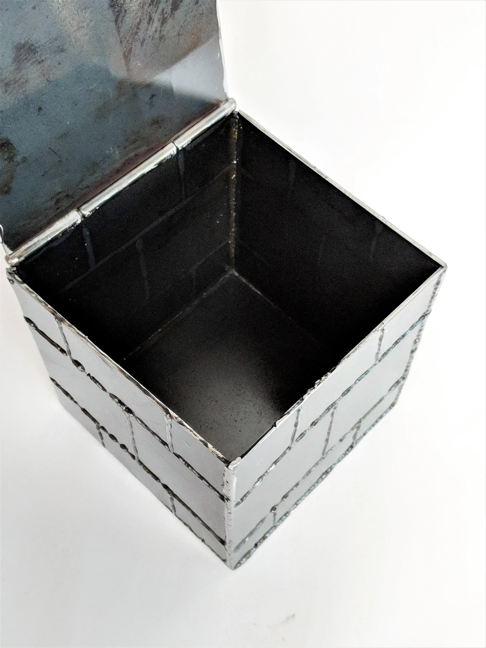 Brutalist Metal Box Hand Welded Box - 7