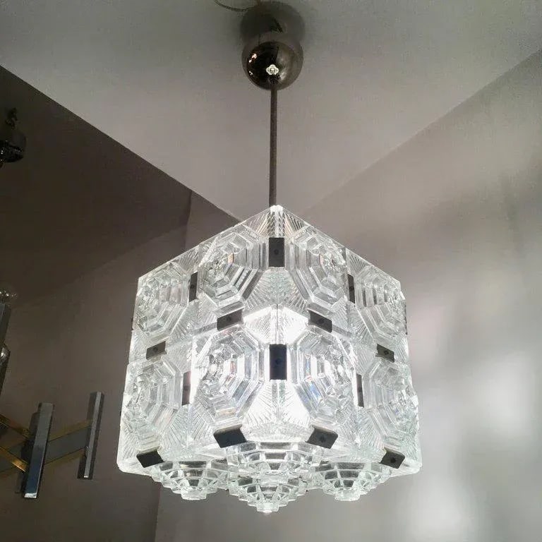 1960 Czech 1 Crystal Pendant by Kamenicky Senov - 10