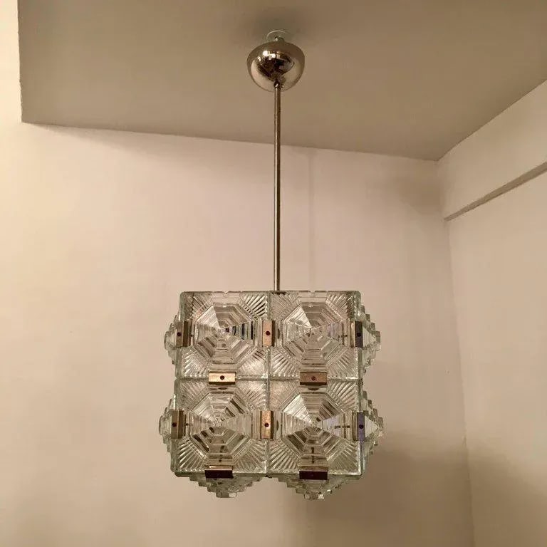1960 Czech 1 Crystal Pendant by Kamenicky Senov - 2