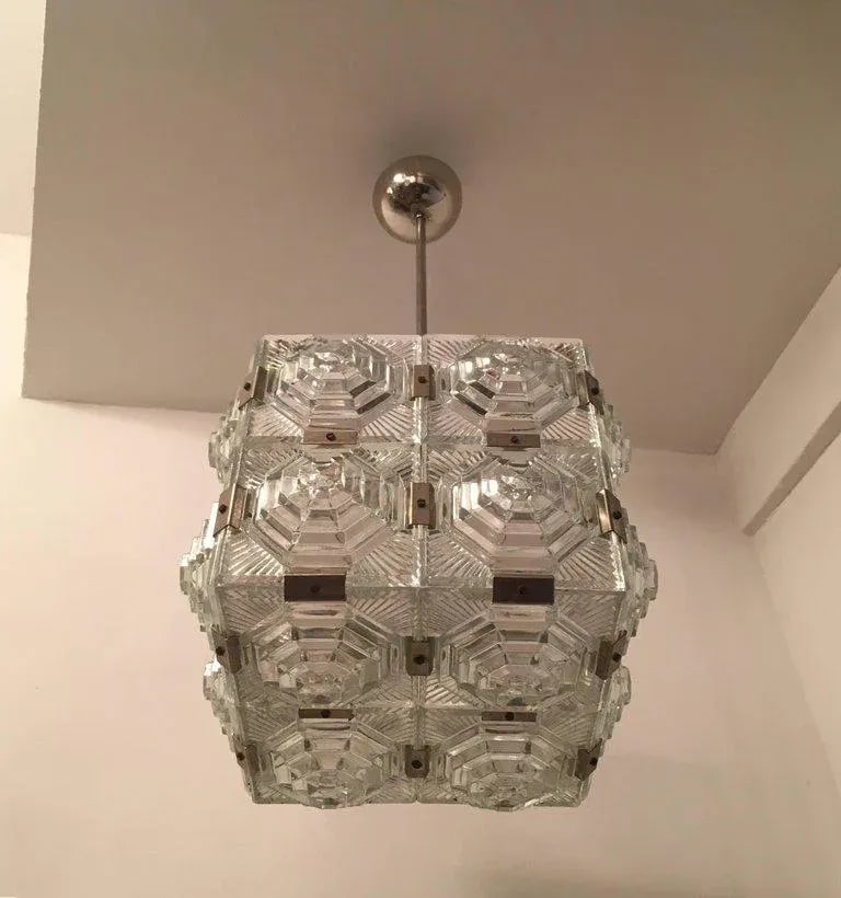 1960 Czech 1 Crystal Pendant by Kamenicky Senov - 3