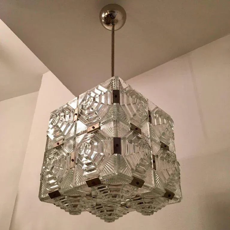 1960 Czech 1 Crystal Pendant by Kamenicky Senov - 4