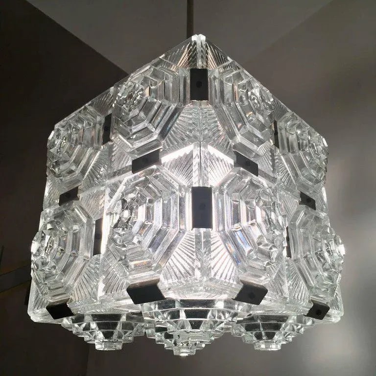 1960 Czech 1 Crystal Pendant by Kamenicky Senov - 7