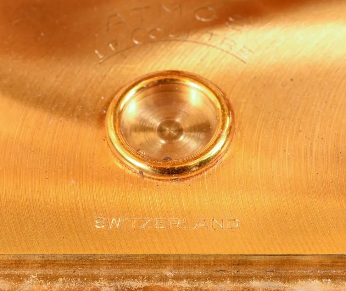 Case Glass Brass Jaeger Le Coultre Mantel Desk Clock - 8