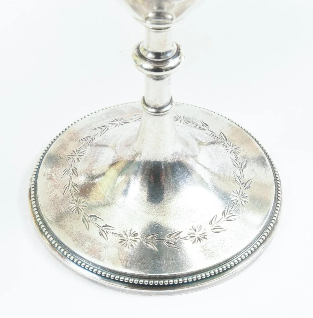 Antique Sterling Silver Set Six Barware Drinking Cups - 9