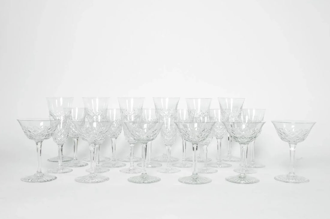 Vintage Baccarat Crystal Glassware - Set of 18 - 10