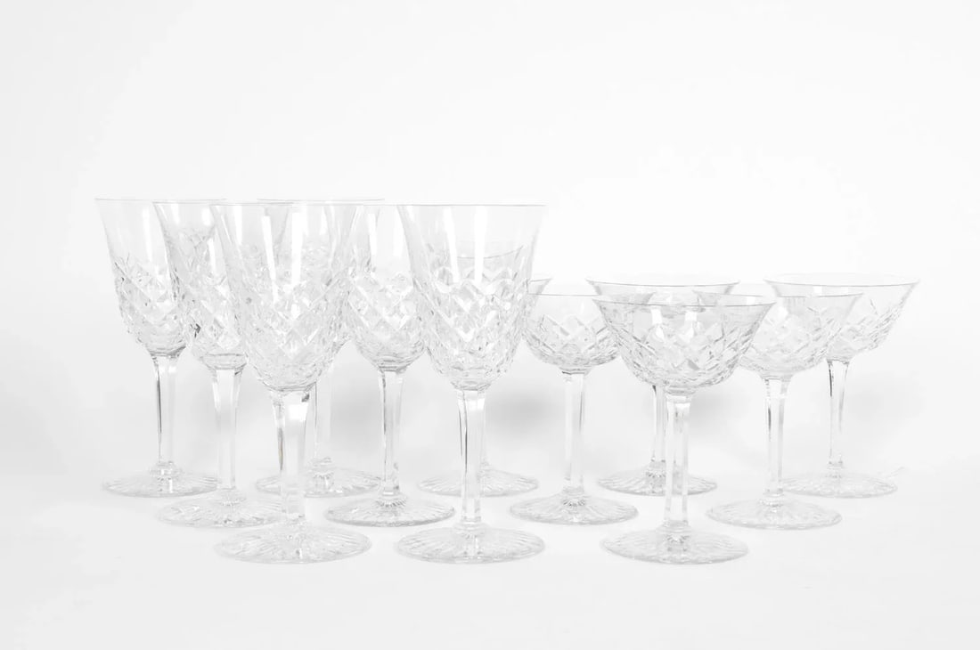 Vintage Baccarat Crystal Glassware - Set of 18 - 4