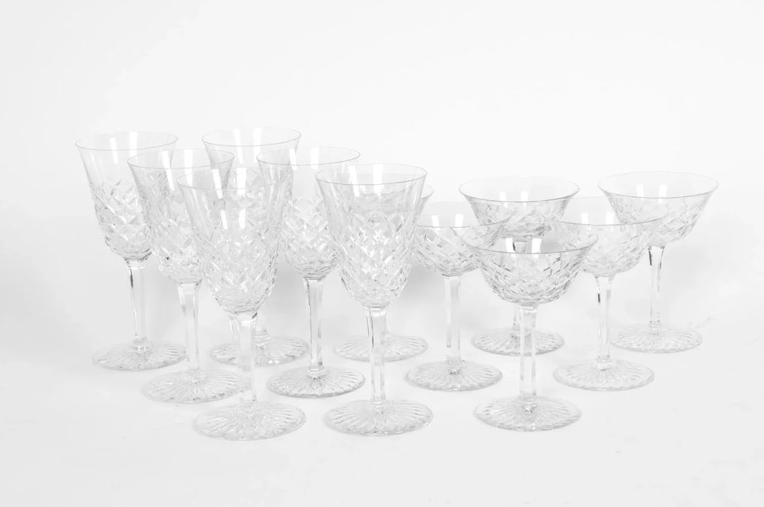 Vintage Baccarat Crystal Glassware - Set of 18 - 9