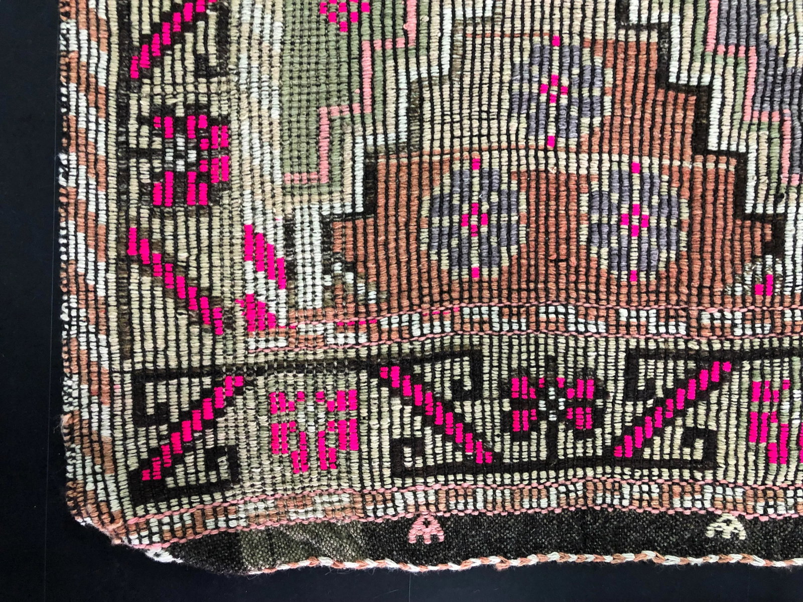 Contemporary Turkish Traditional Natural Goat Hair Vintage Kilim Rug - 5'9'' * 10'2'' - 10