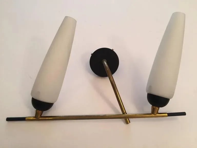1960s French Lunel Wall Lights - a Pair - 2