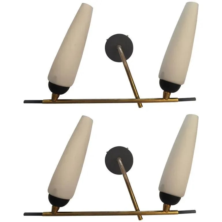 1960s French Lunel Wall Lights - a Pair - 7