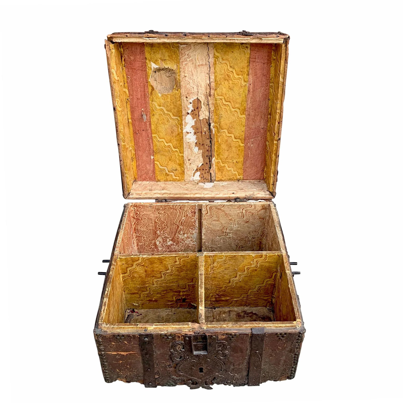 17th Century Italian Leather Lock Box - 9