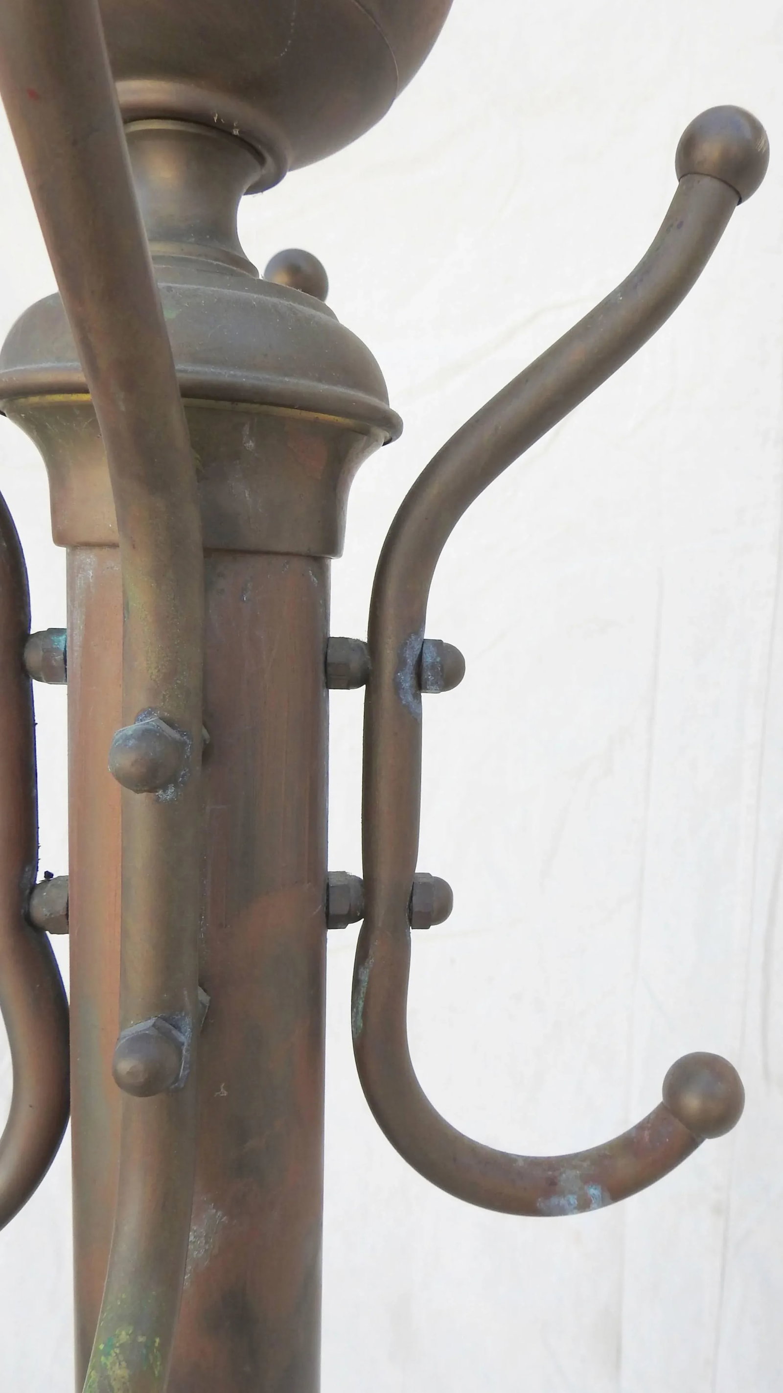 Early 20th Century Art Deco Brass Coat Rack - 12