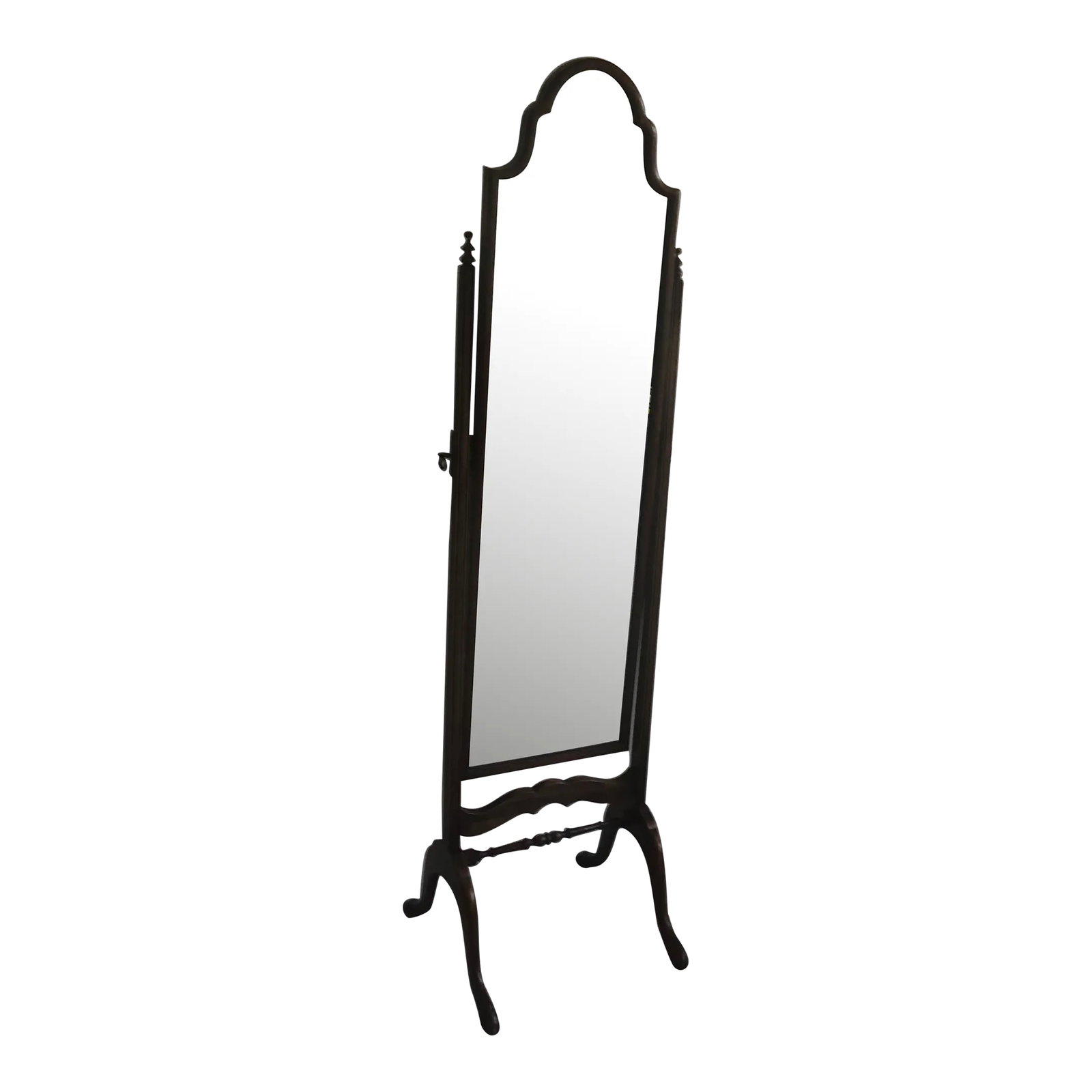 Early 20th Century Mahogany Bevan Funnell Repordux Cheval Mirror: English 20th century cheval mahogany mirror. Very well maintained. Condition: Alterations: Original Condition Unaltered Imperfections: Some Imperfections Condition Notes: Very good condition. Origin: